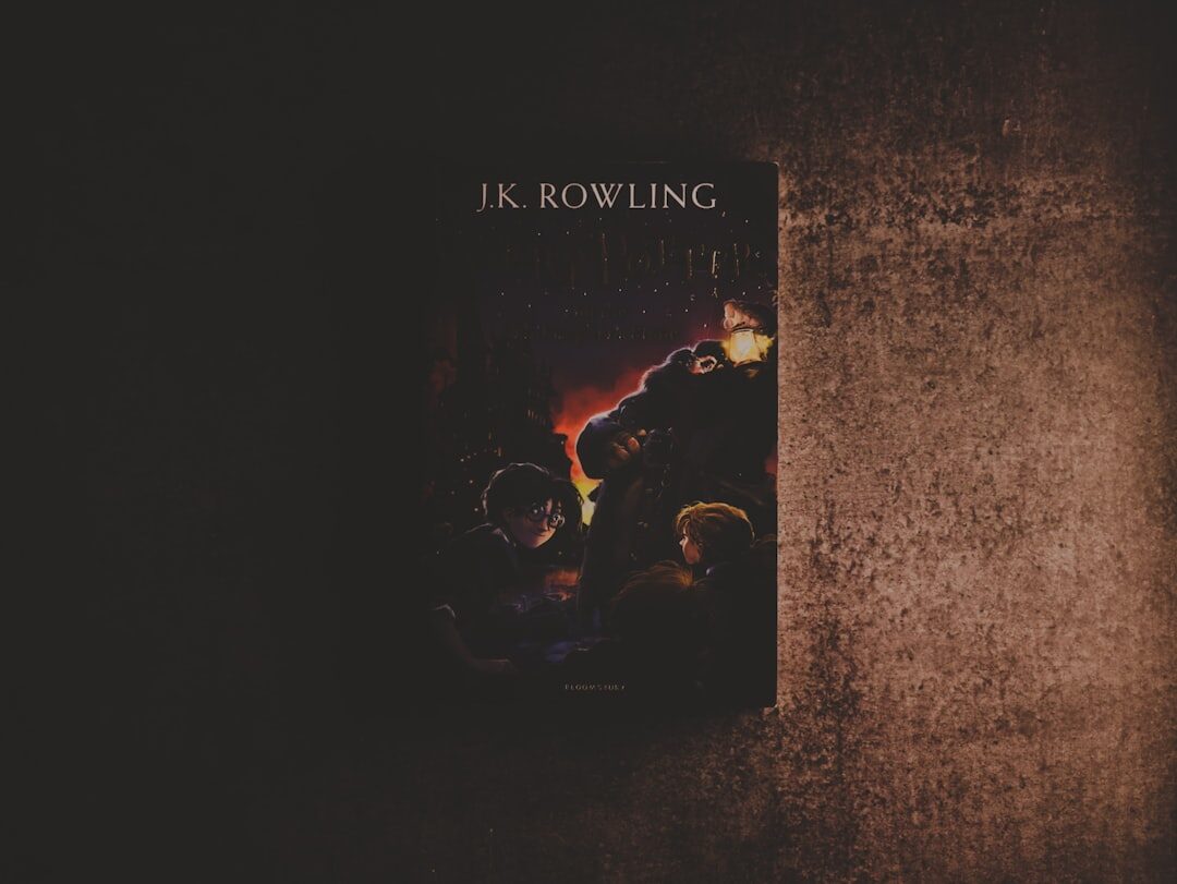 mysterious book cover in dark