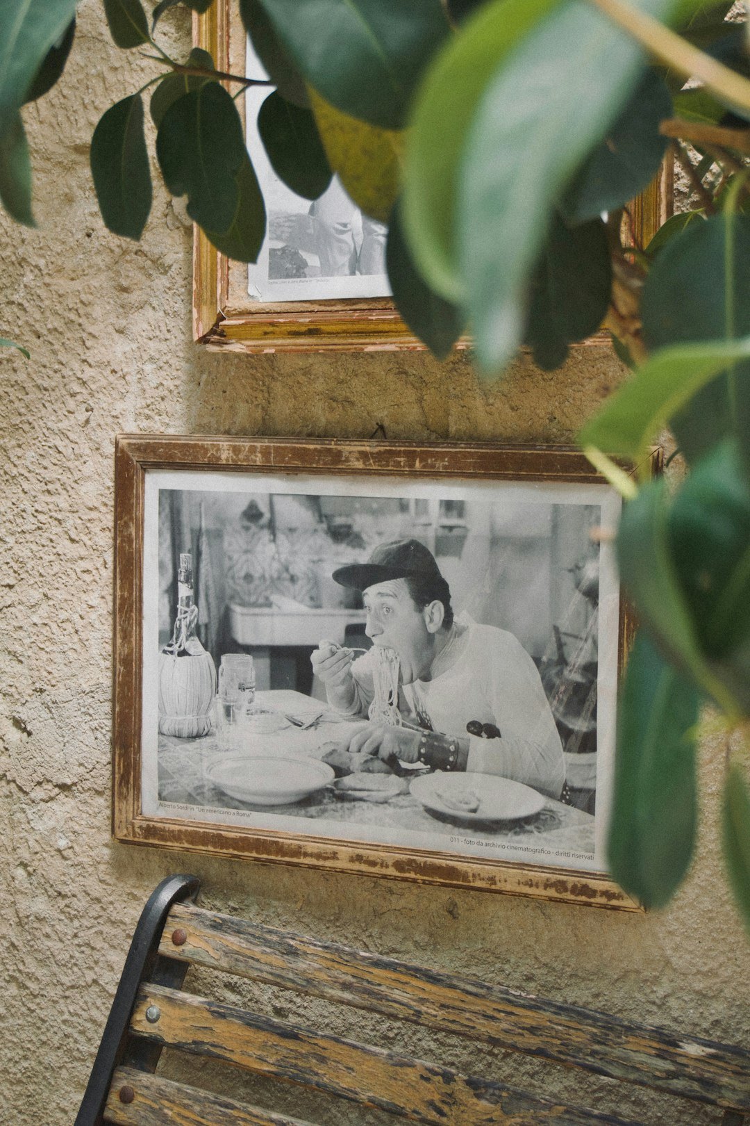 old photograph on table