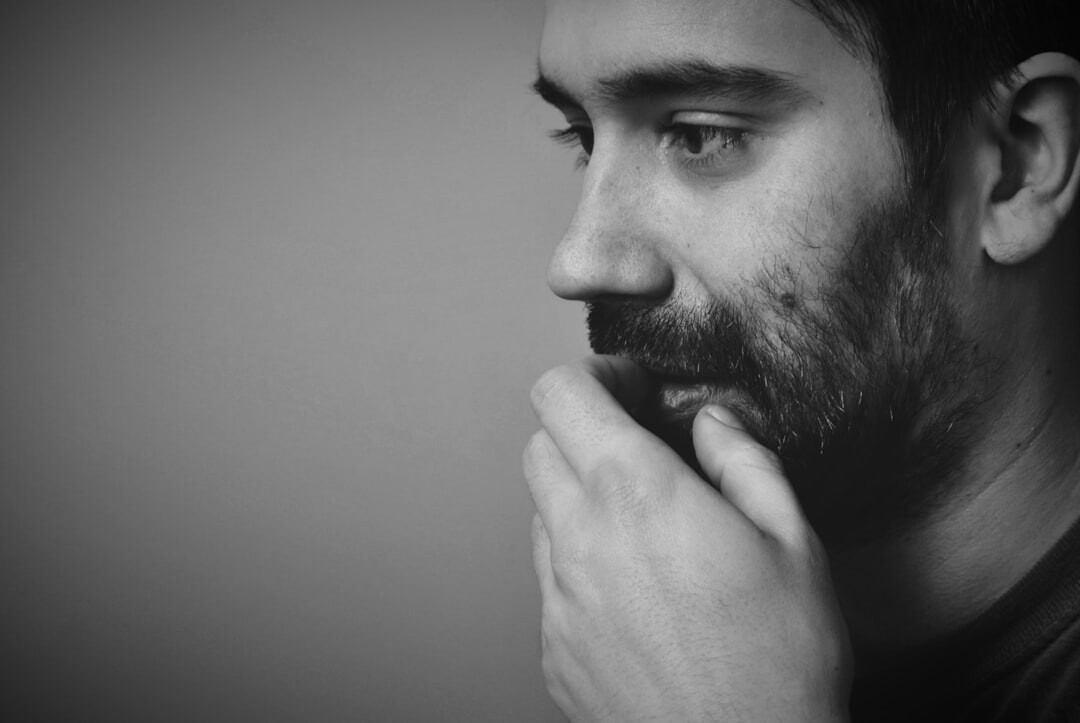 intense man thinking